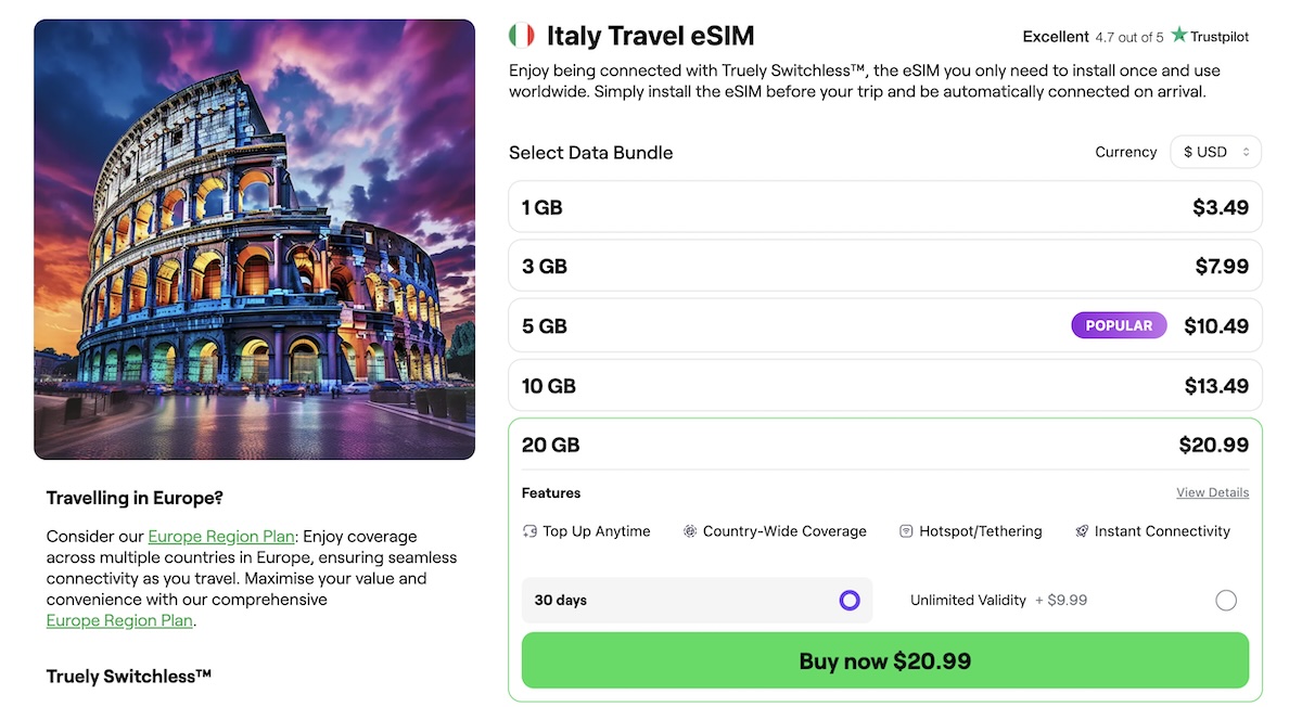 Italy Travel eSIM