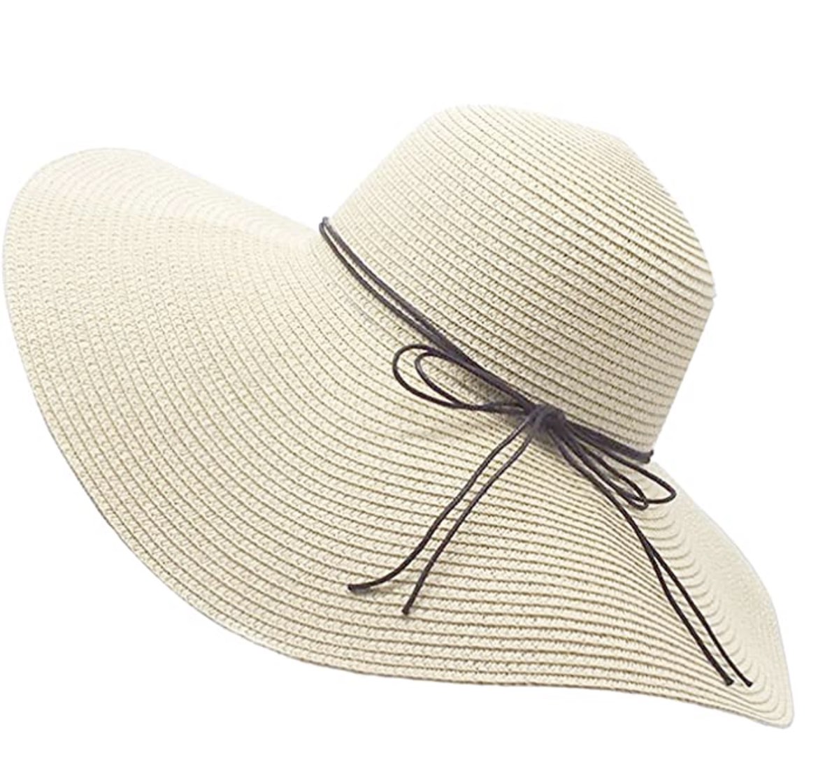 Floppy Straw Hat Wide Brim Foldable Beach Cap Sun Hat for Women