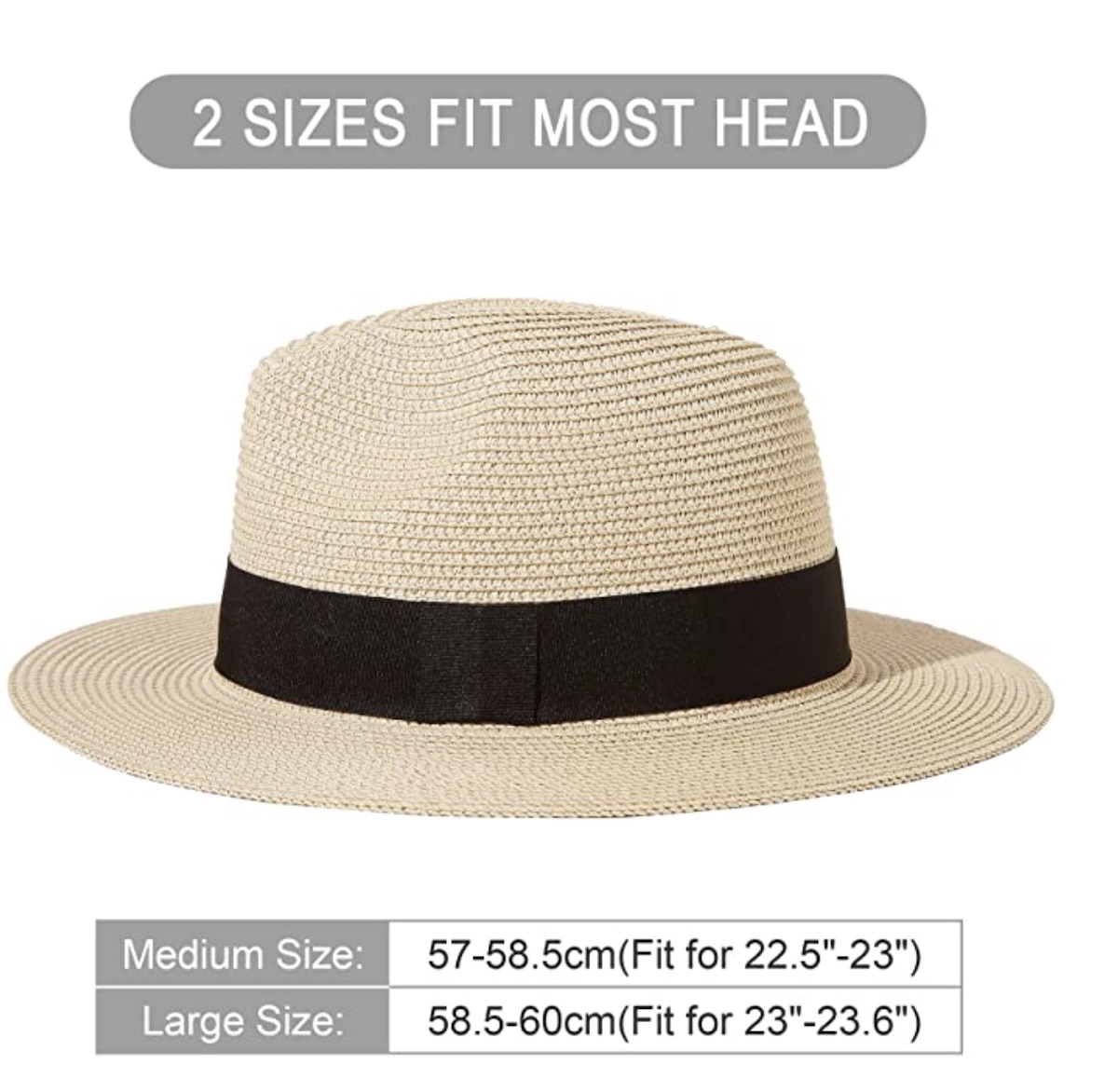 Men Wide Brim Straw Foldable Roll up Hat Fedora Summer Beach Sun Hat