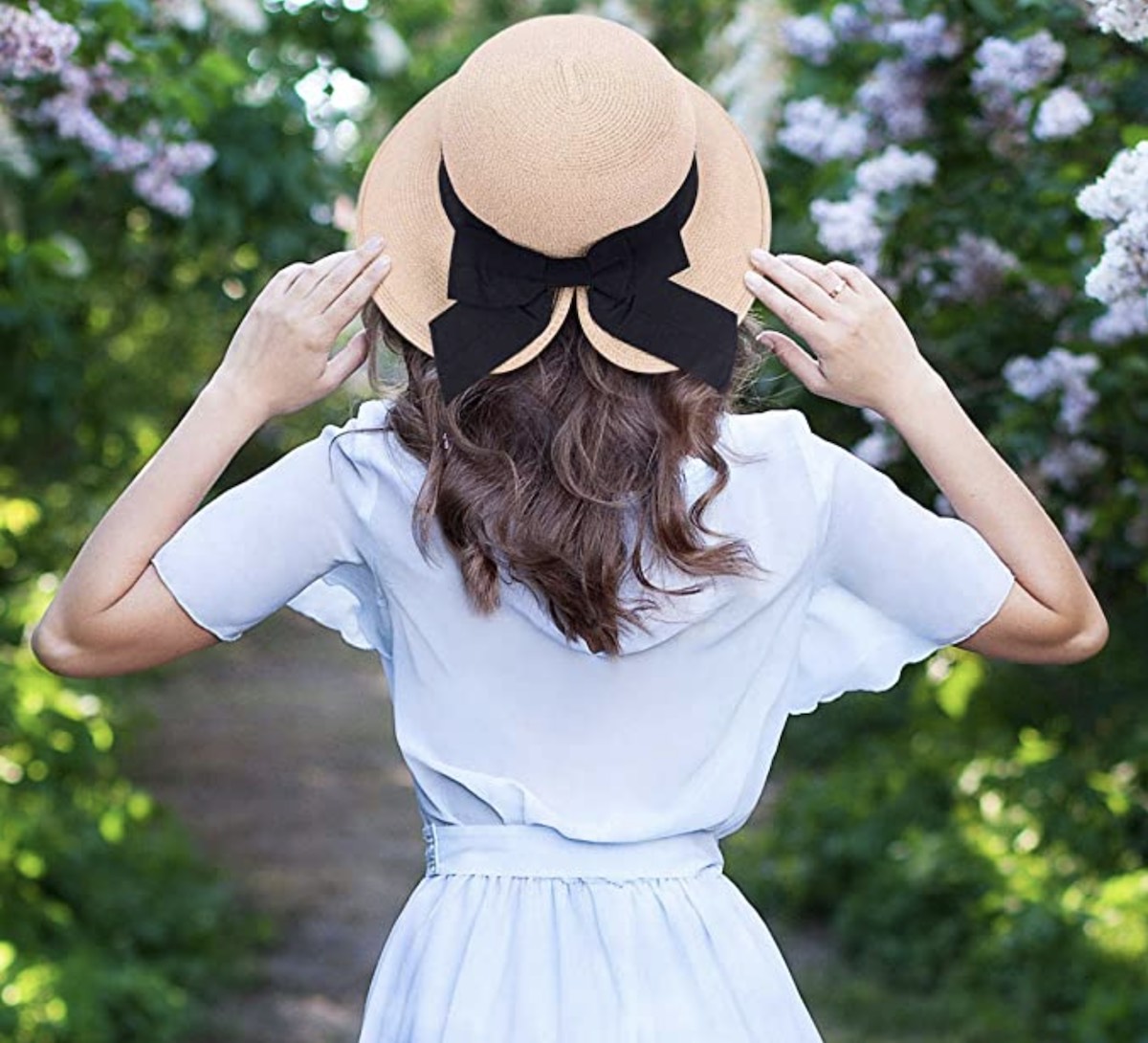 Women's Lightweight Foldable:Packable Beach Sun Hat with Fashionable Bow