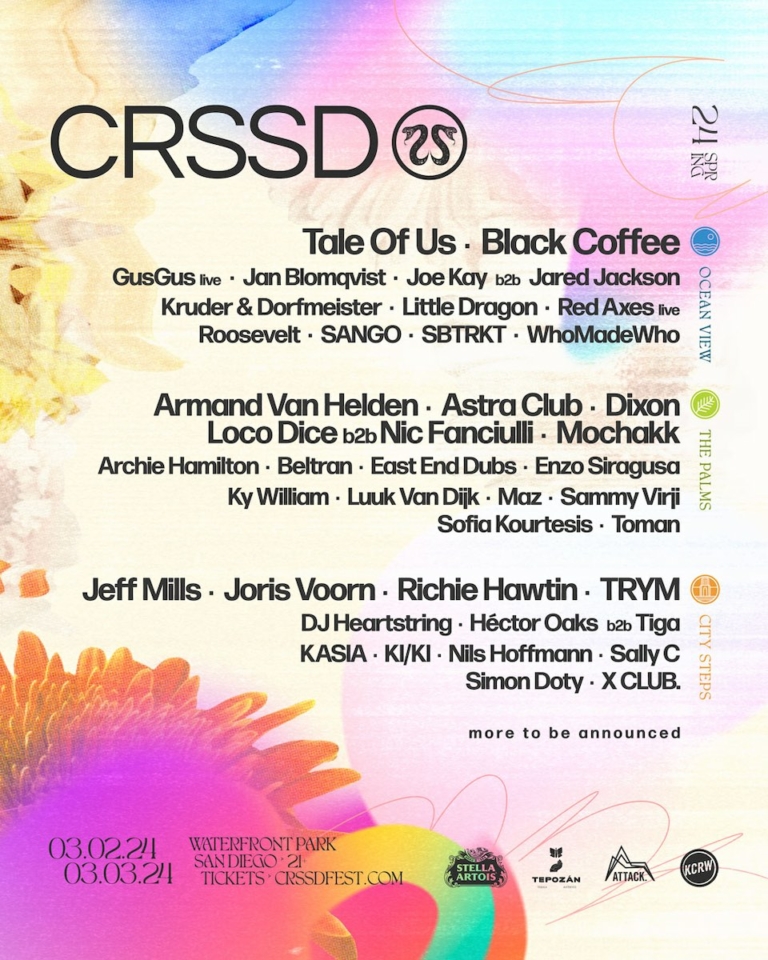 35 California Music Festivals For Your Bucket List 2024 Edition   CRSSD Music Festival San Diego California 2024 Line Up 768x960 